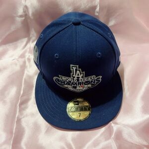 LA Dodgers blue and white 59FIFTY fitted cap